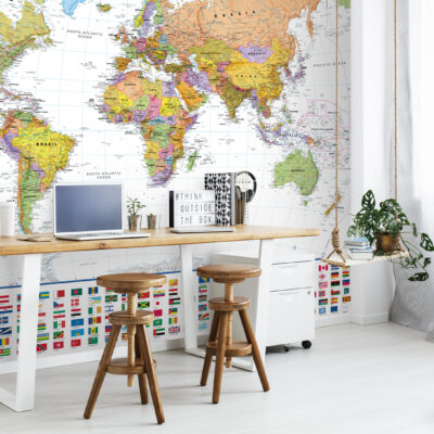 World Map Wallpaper by Wallsauce